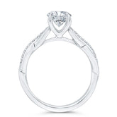 14K White Gold Diamond Engagement Ring- Special Order Only